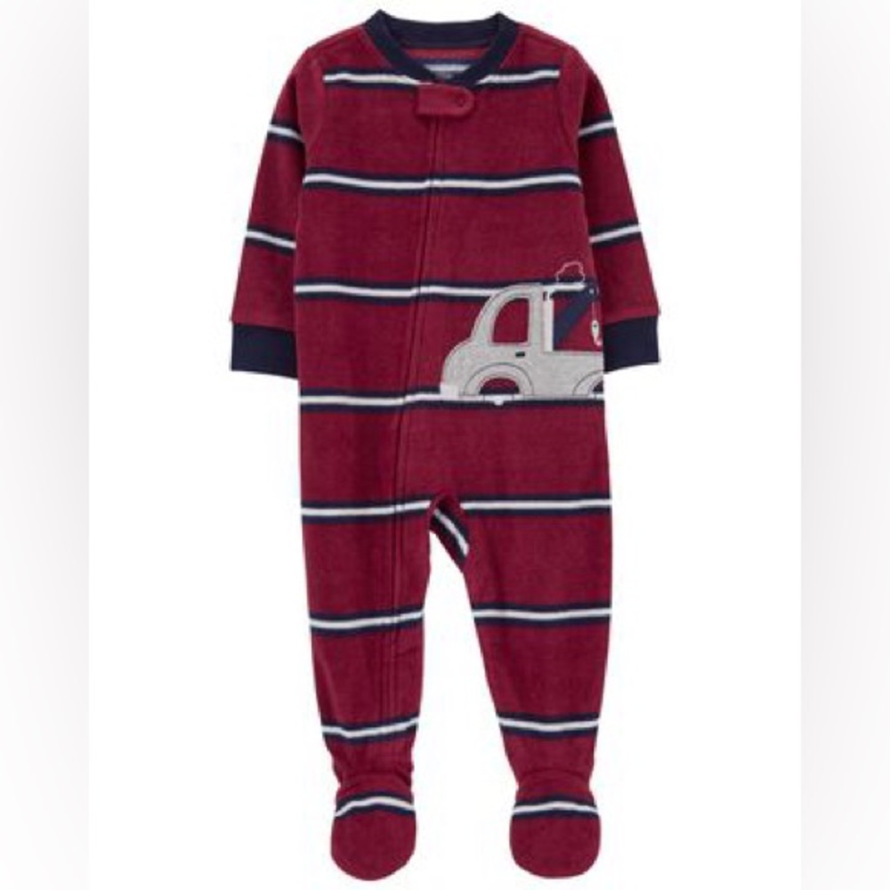 Baby 1-Piece Truck Fleece Footie Pajamas